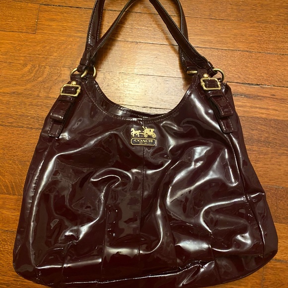 Purple Patent Leather Coach Bag - Picture 1 of 6